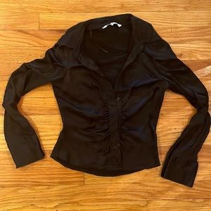 Zara satin button up blouse